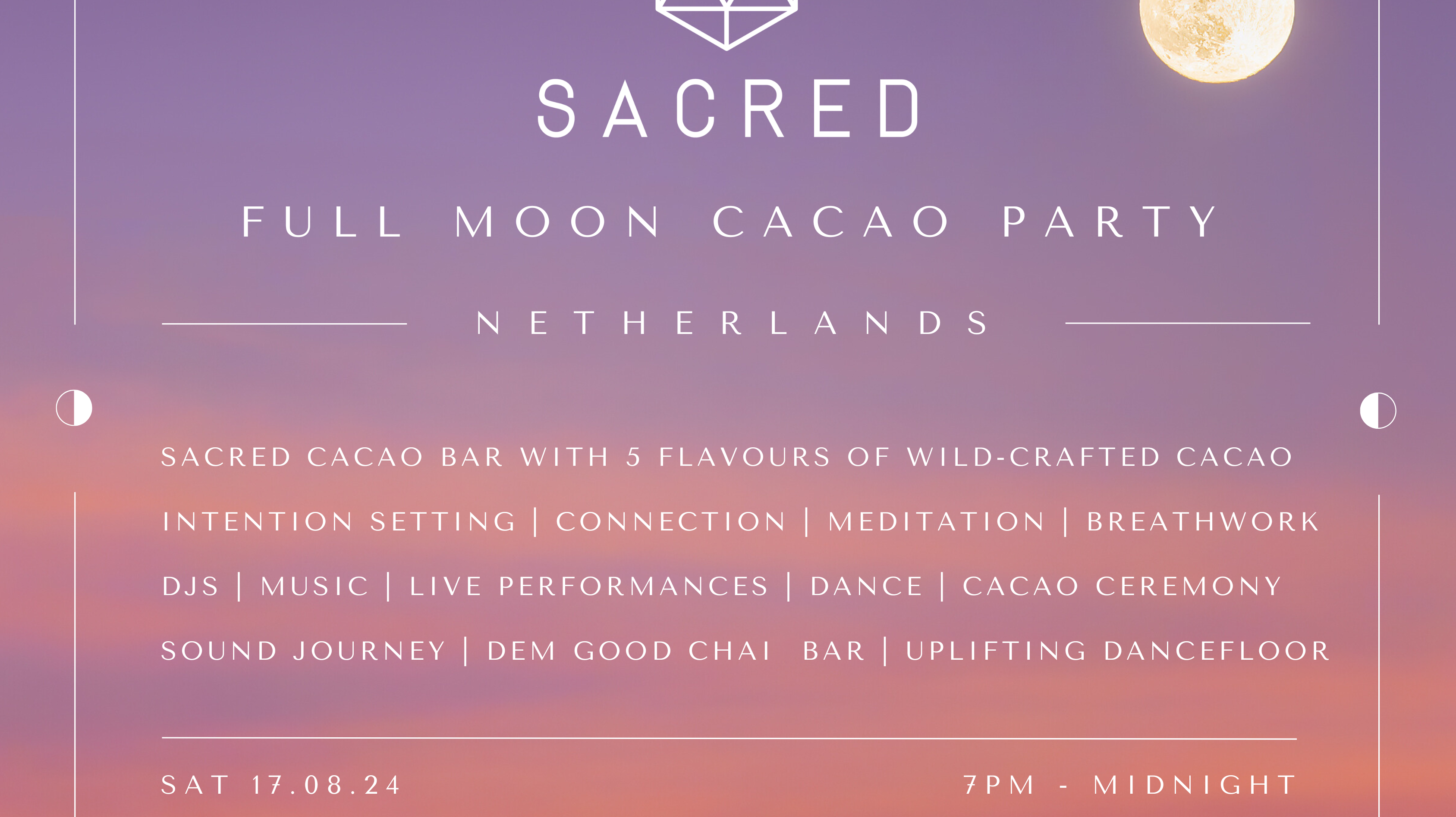 De Magie van Ceremoniële Cacao: Sacred Taste X Chai Full Moon Party bij MIKA (de Bilt, Utrecht)